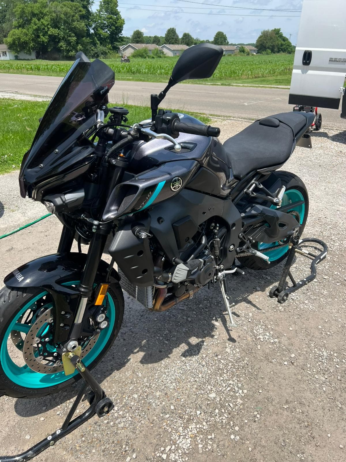 Sport bike detail — before