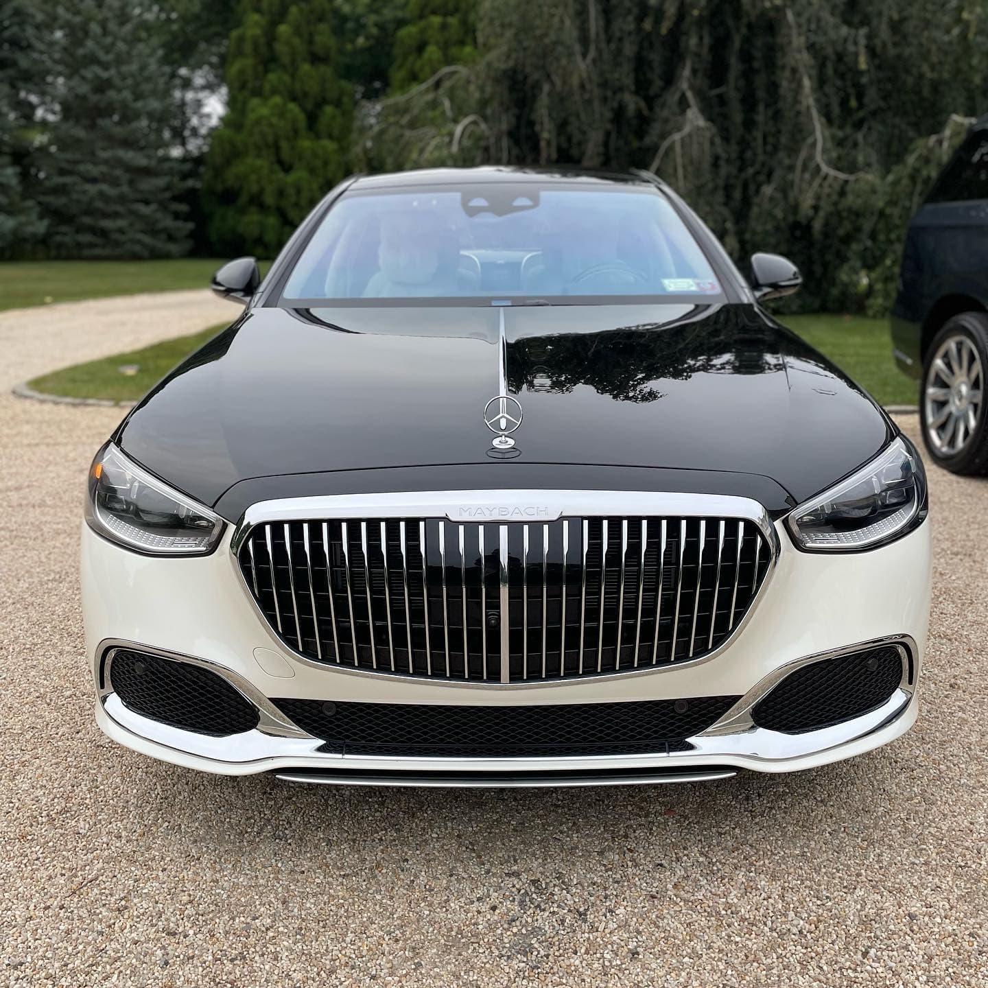 Black and white Mercedes-Maybach S-Class ceramic coating mirror finish in Grove City
