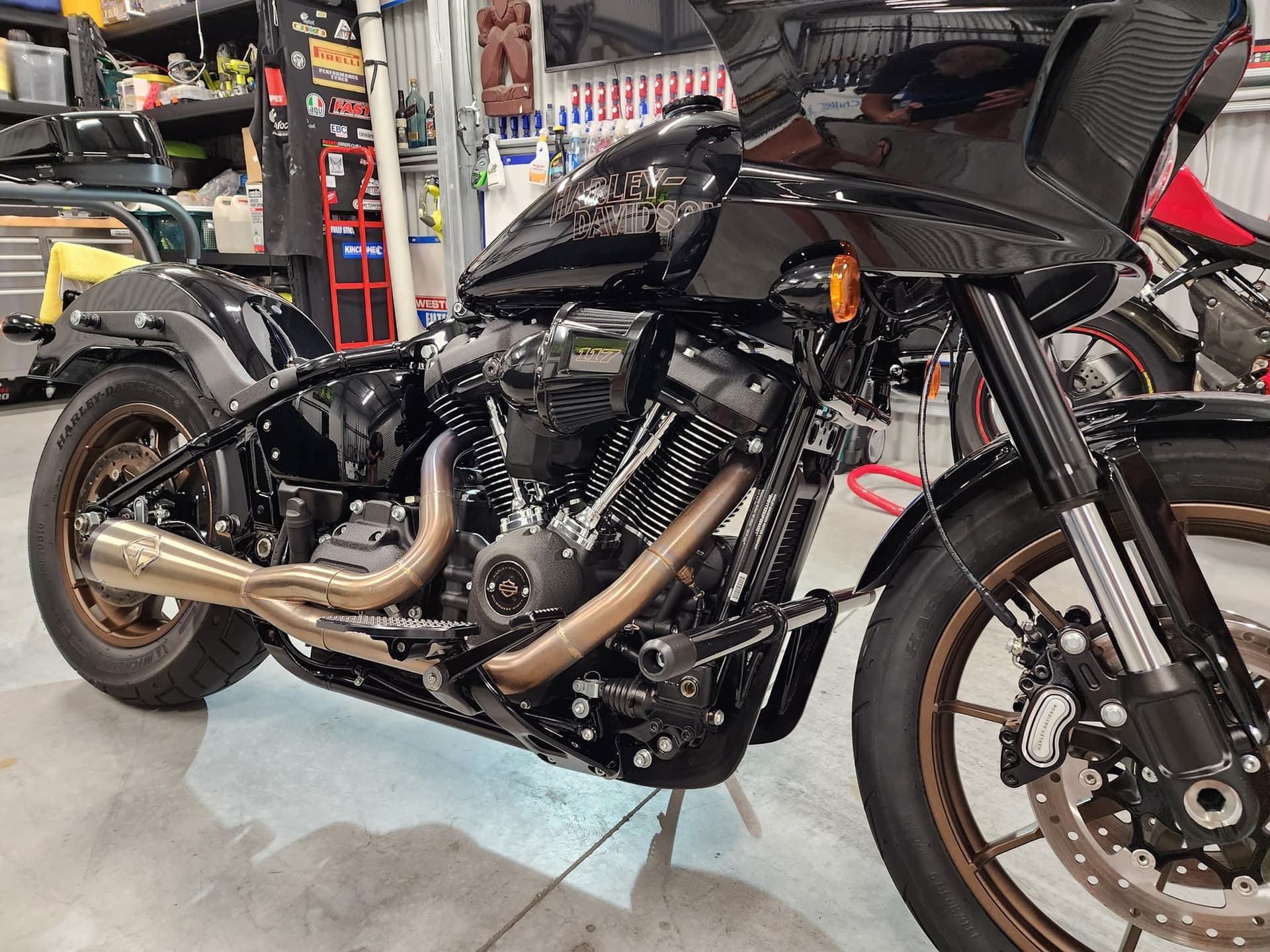 Motorcycle after mobile detailing in Carolina Beach