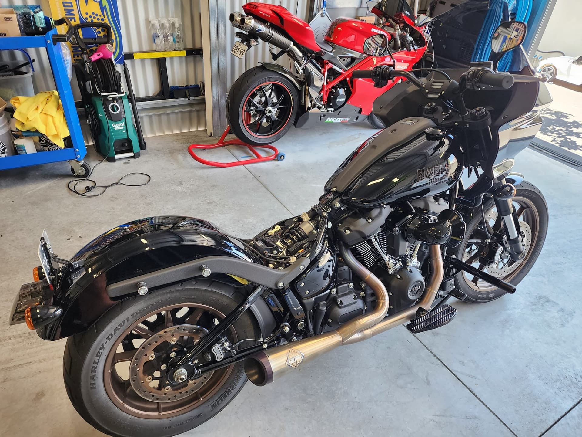 Motorcycle after mobile detailing in East Point