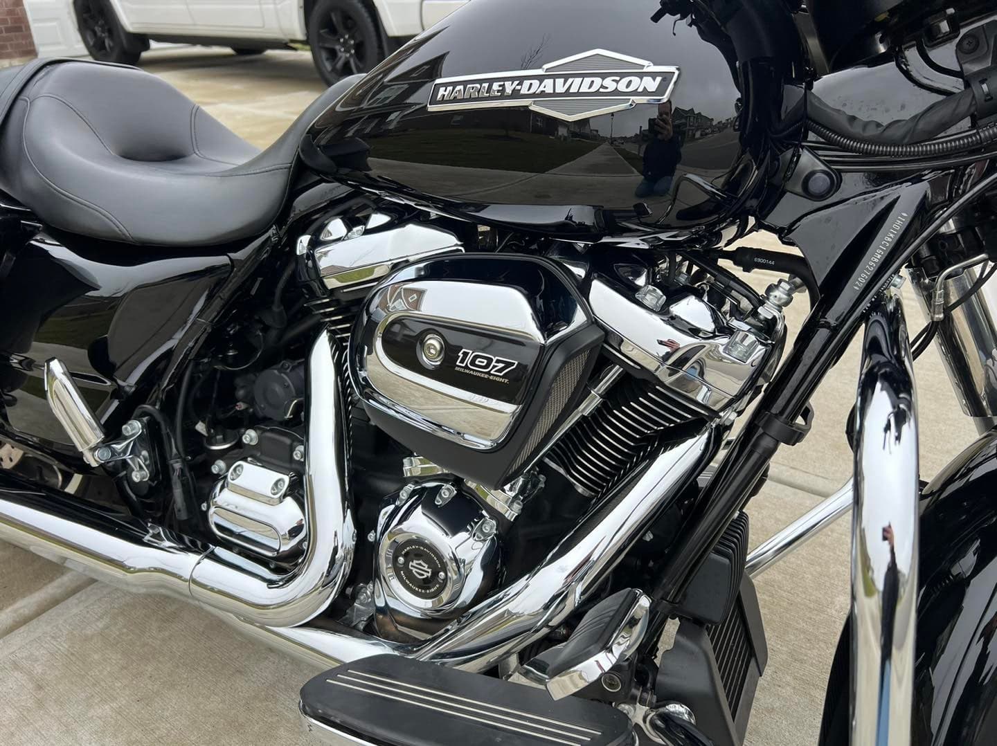 Motorcycle after mobile detailing in Hampton