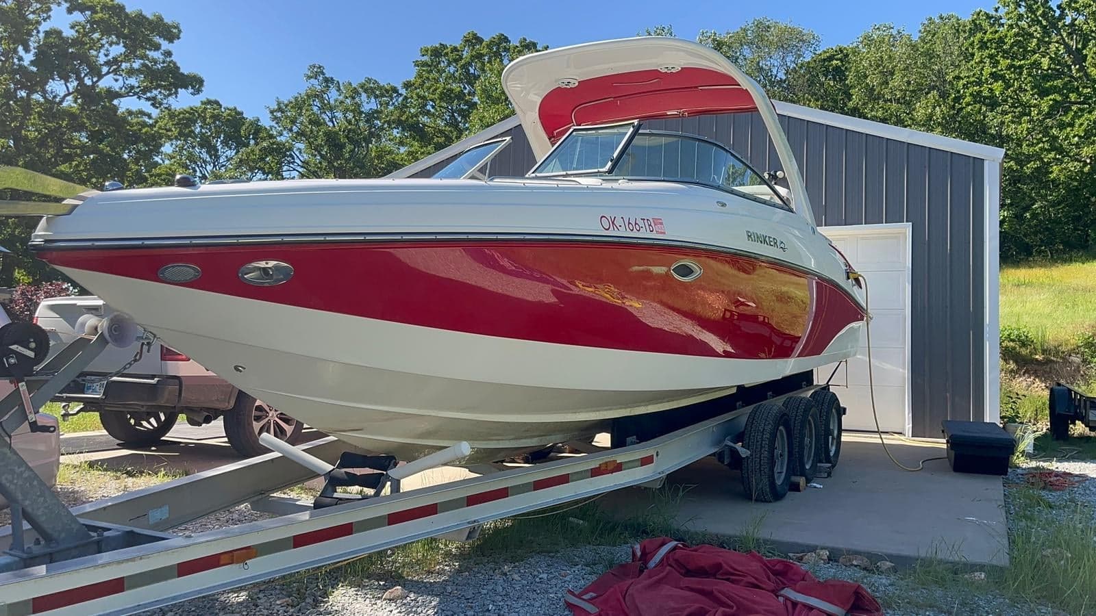 Boat after mobile detailing in Jenks