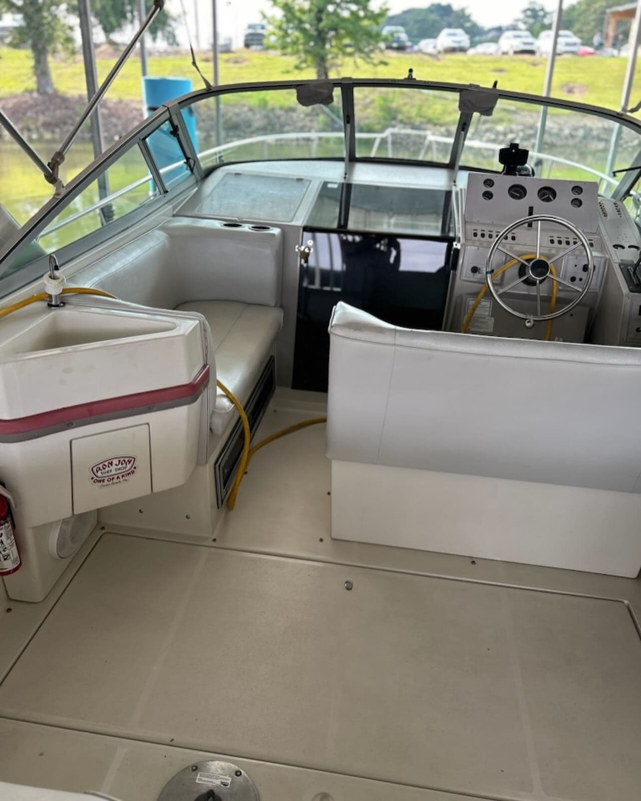 Boat after mobile detailing in Neptune Beach