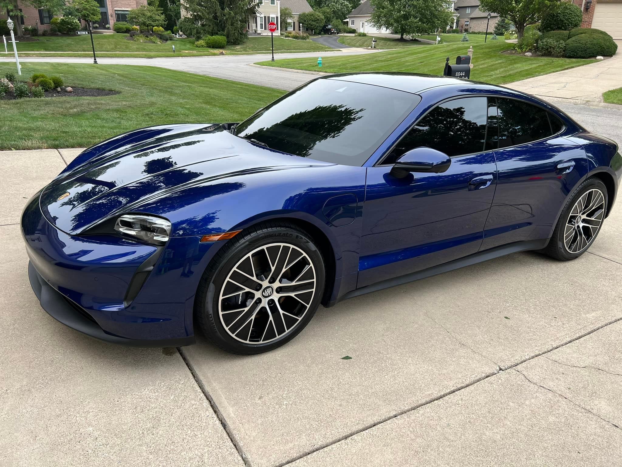 Sports car after professional mobile detailing