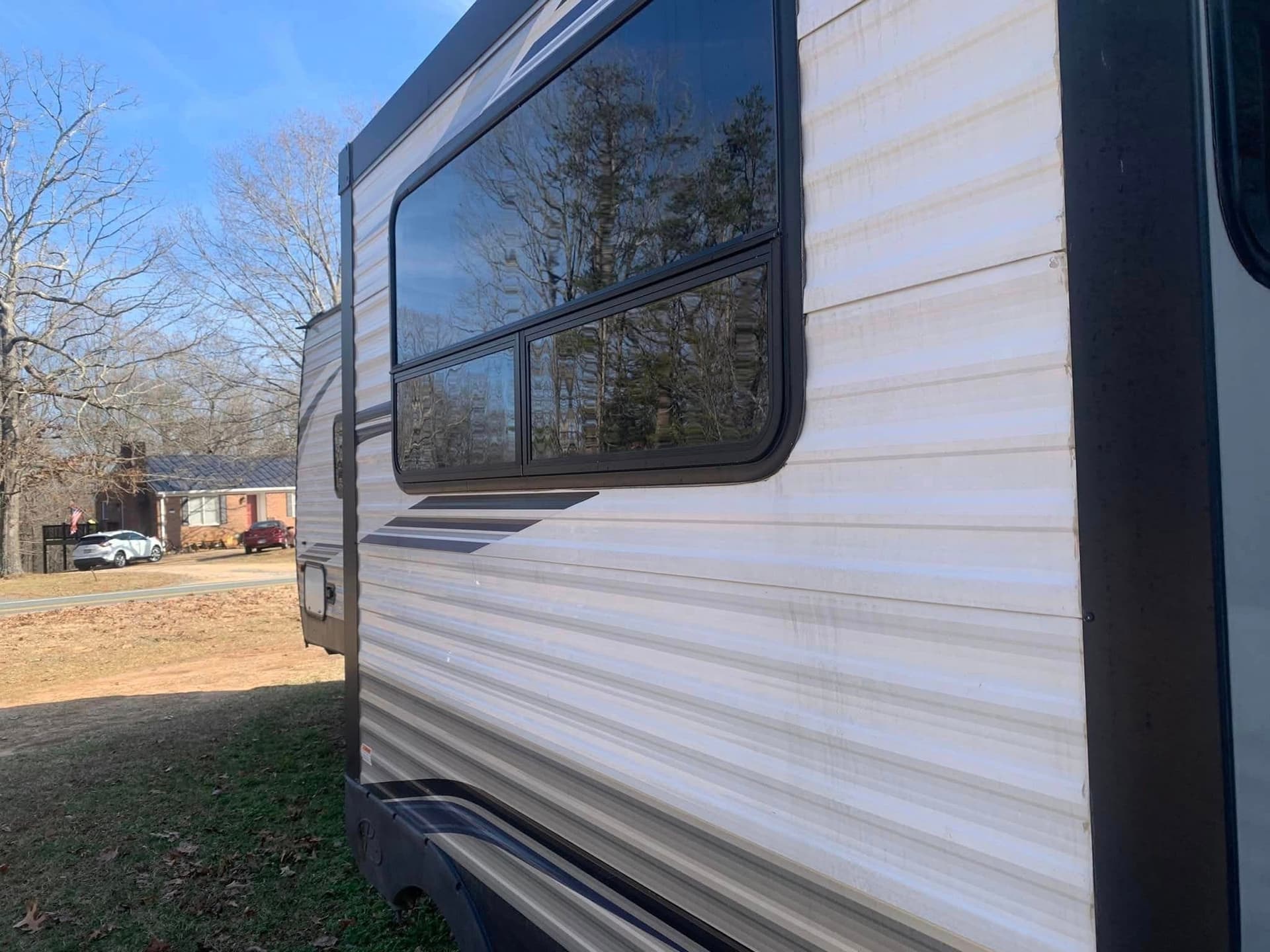 RV interior living space after professional mobile detailing in Columbus