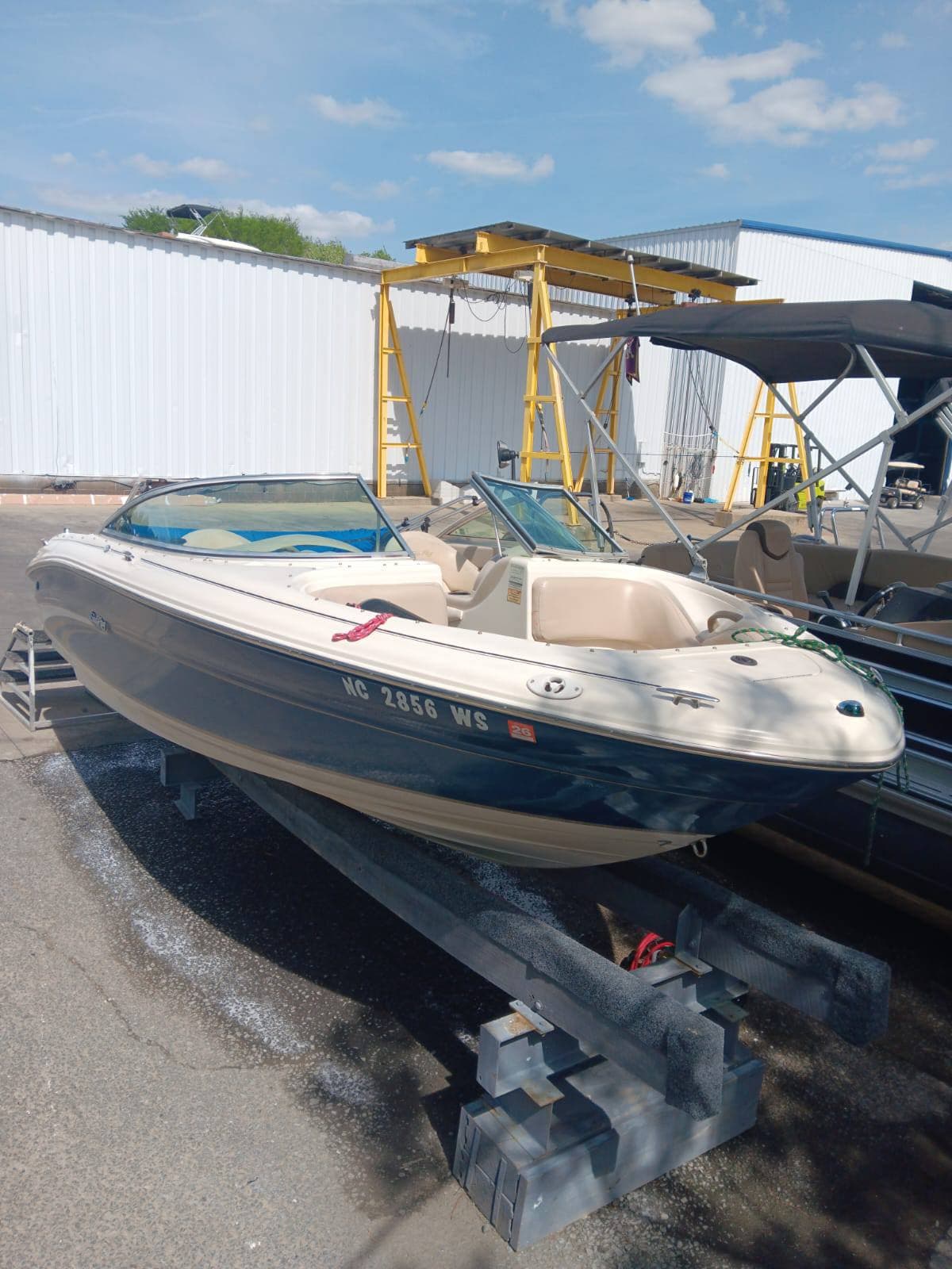 Bowrider after exterior gold mobile boat detailing